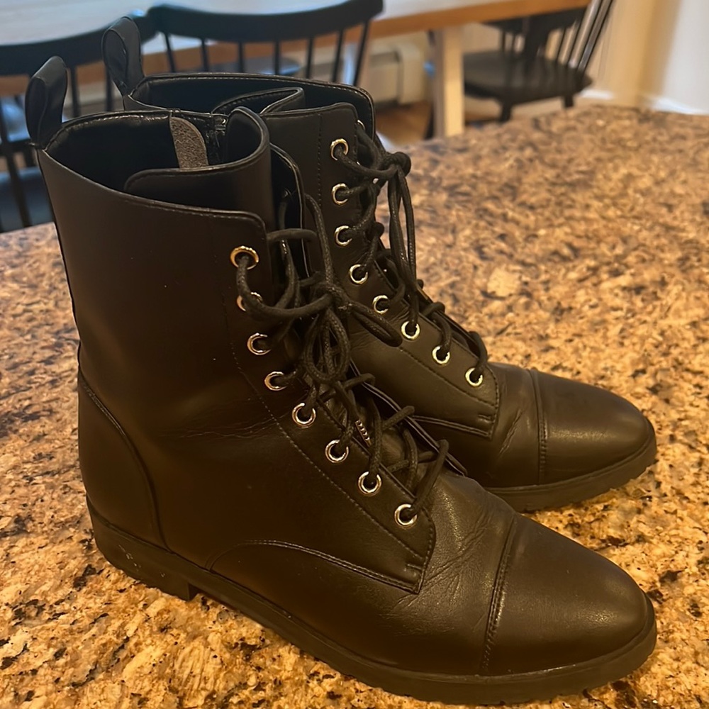 Nicora vegan leather black boots